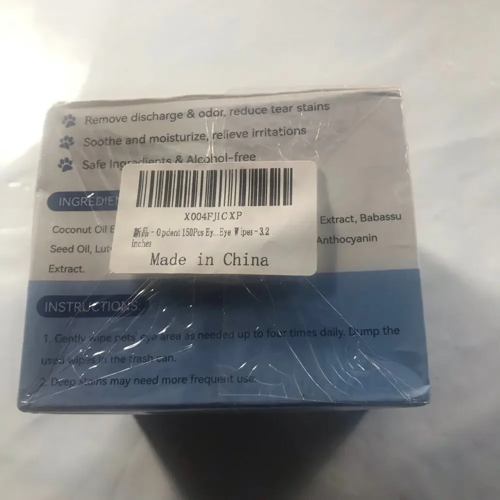 OPDENT Pet Eye Wipes for Dogs and Cats 150 wipes